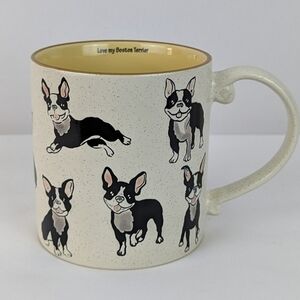 Boston Terrier Mug Ceramic Microwave Dishwasher Safe 21 fl oz Vanilla Bean NWT
